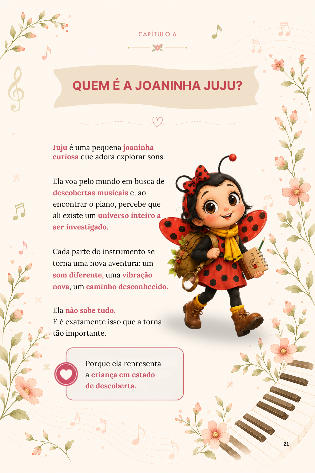 Página do e-book: Quem é a Joaninha Juju