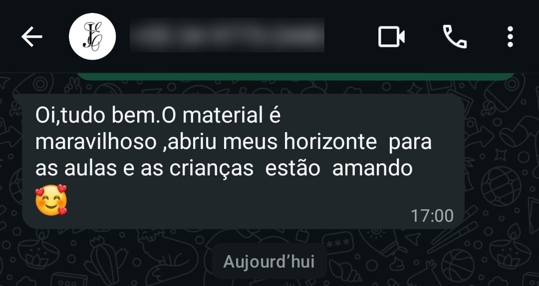 Mensagem de uma professora sobre o Piano Lúdico na Prática