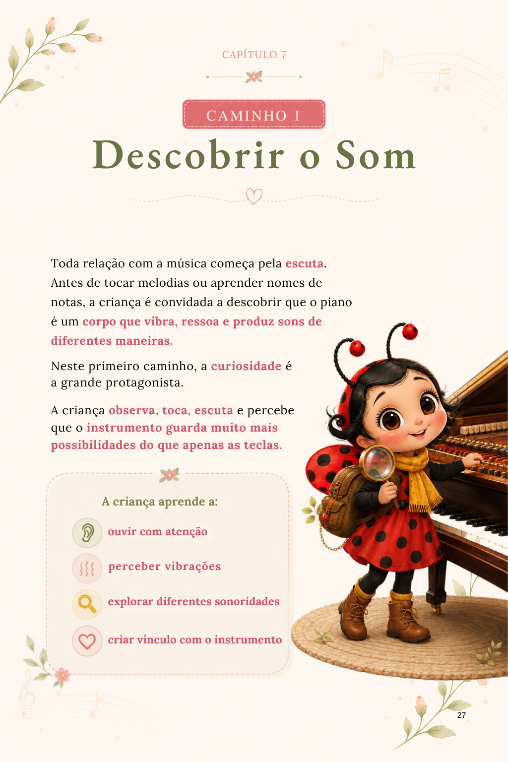 Página do e-book: Caminho 1 — Descobrir o som