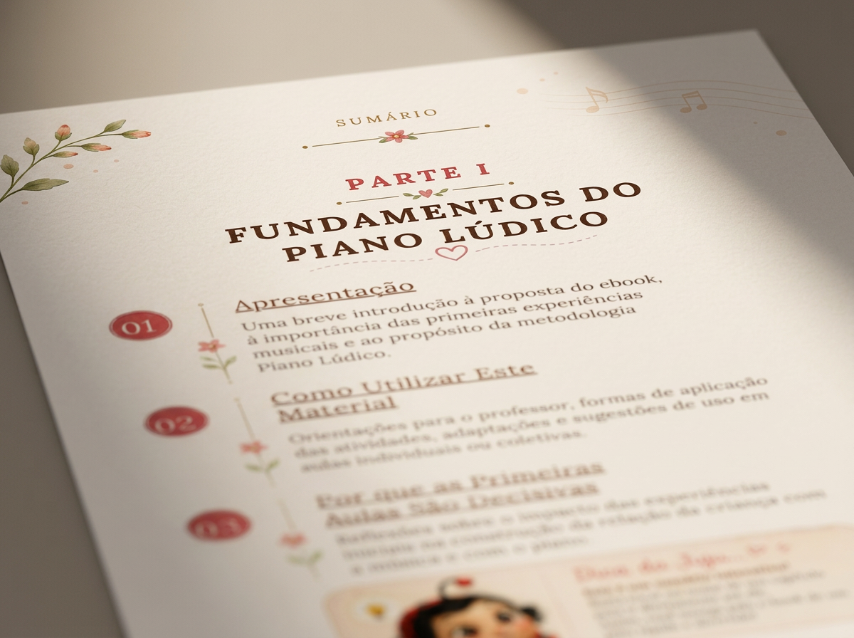 Detalhe da diagramação de uma página do e-book