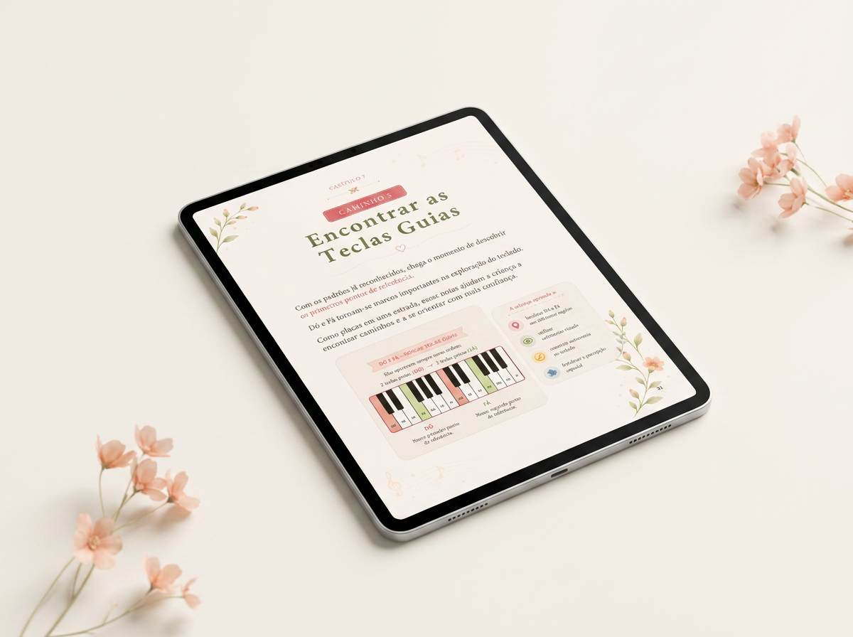 Página do e-book em um tablet